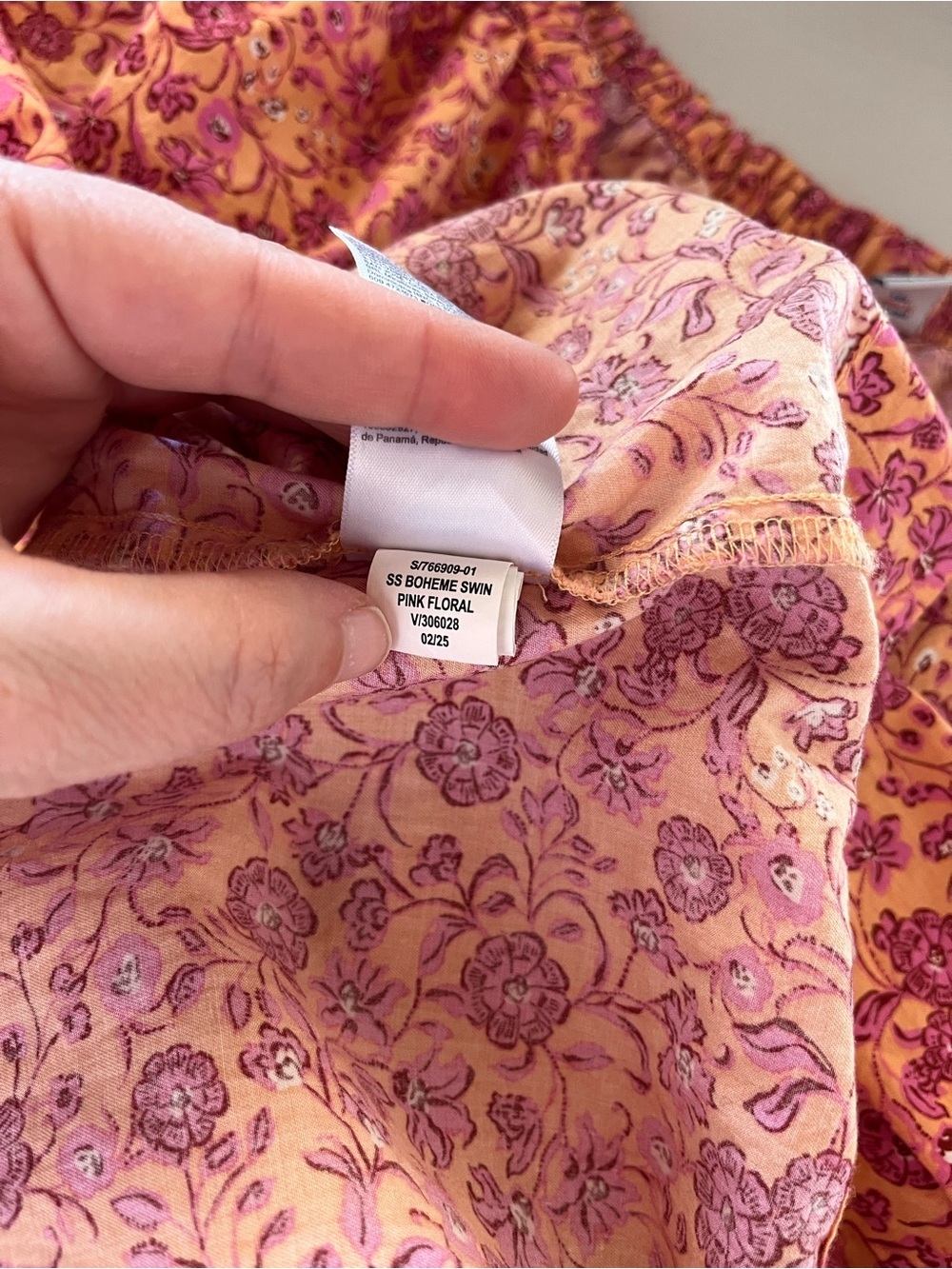 Old Navy Pink and Orange Floral Mini Swing Dress XL Tall - Picture 12 of 13